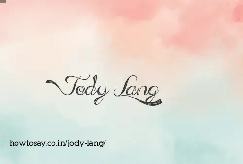 Jody Lang