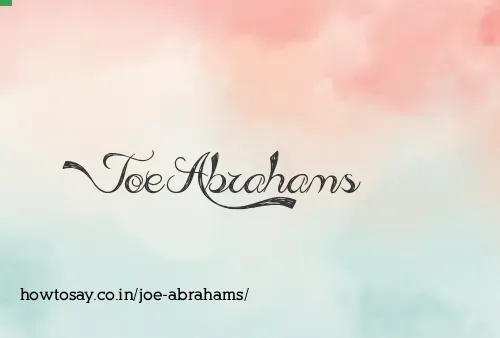 Joe Abrahams