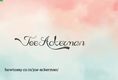 Joe Ackerman