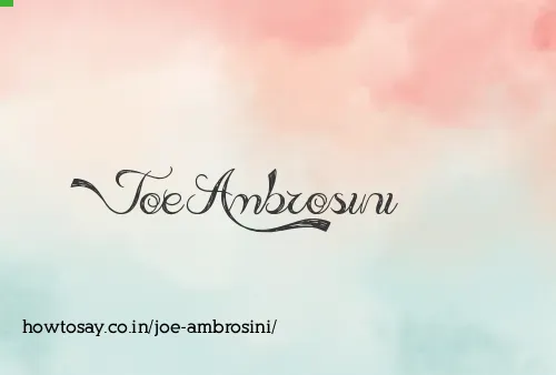 Joe Ambrosini