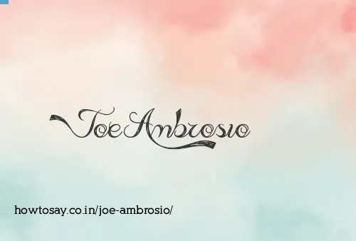 Joe Ambrosio