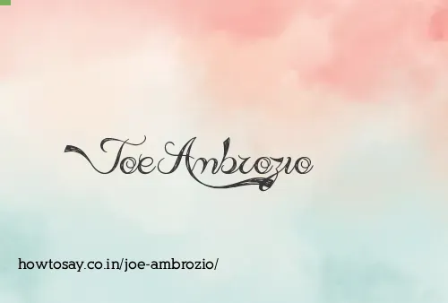 Joe Ambrozio