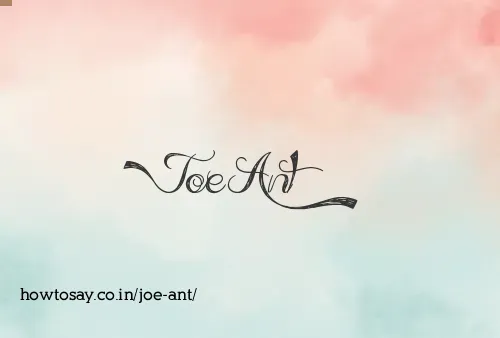 Joe Ant