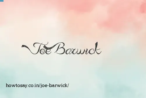 Joe Barwick