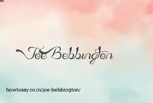 Joe Bebbington