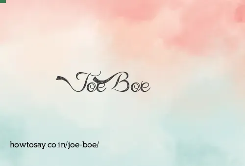 Joe Boe