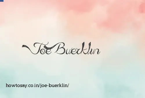 Joe Buerklin