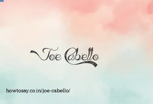 Joe Cabello