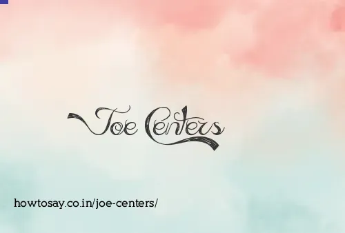 Joe Centers