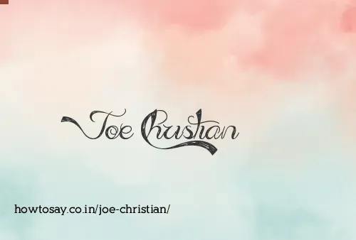 Joe Christian