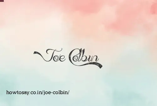 Joe Colbin