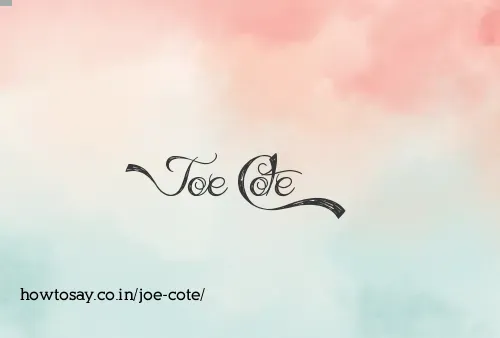 Joe Cote
