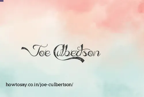 Joe Culbertson