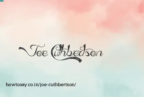 Joe Cuthbertson