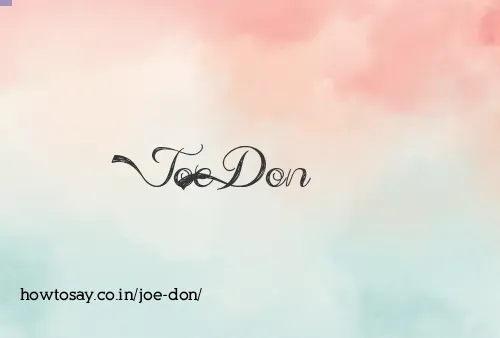 Joe Don