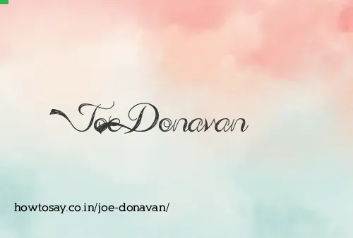 Joe Donavan