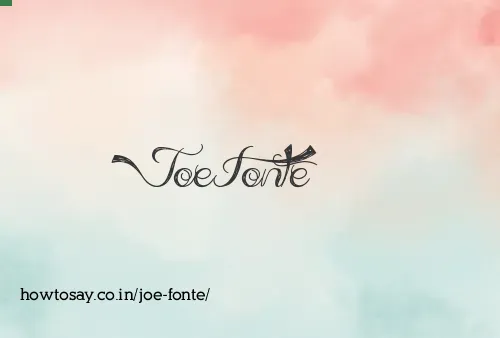 Joe Fonte