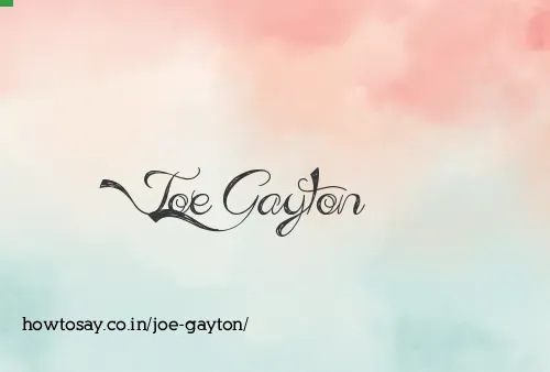 Joe Gayton