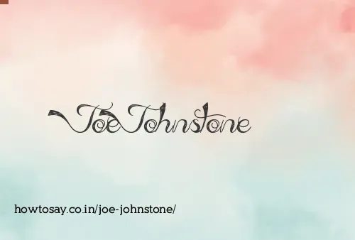 Joe Johnstone