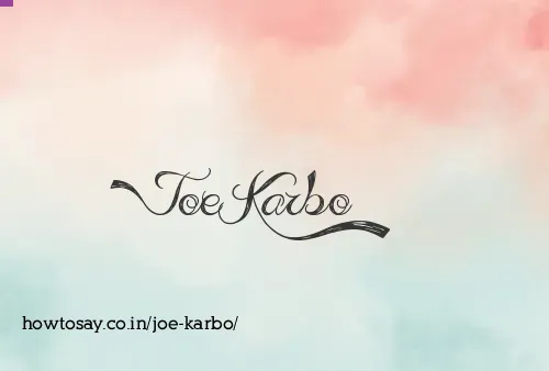 Joe Karbo