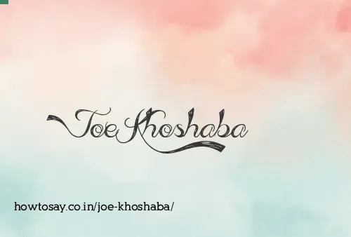 Joe Khoshaba