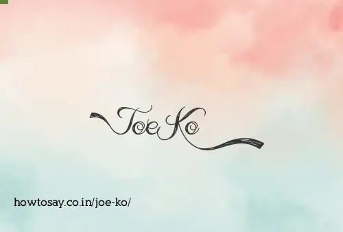 Joe Ko