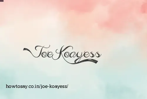 Joe Koayess