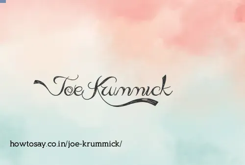Joe Krummick