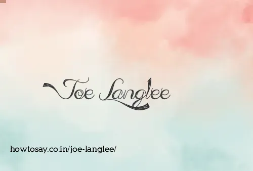 Joe Langlee
