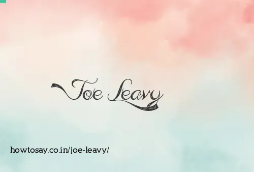 Joe Leavy