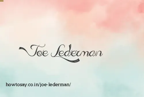 Joe Lederman