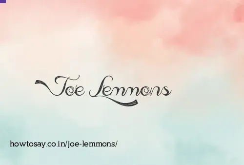 Joe Lemmons