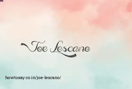 Joe Lescano