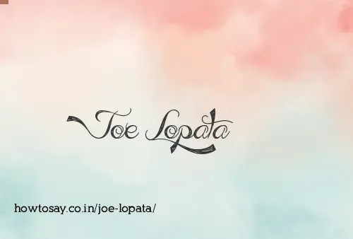 Joe Lopata