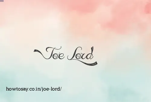 Joe Lord