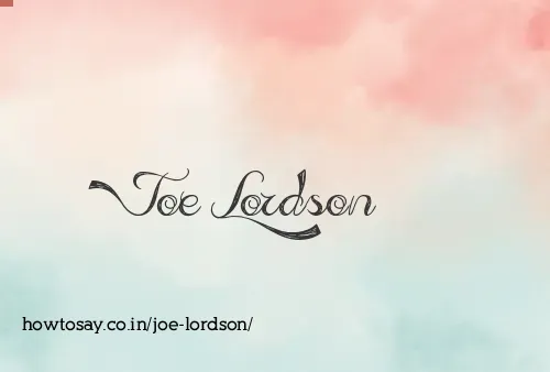 Joe Lordson