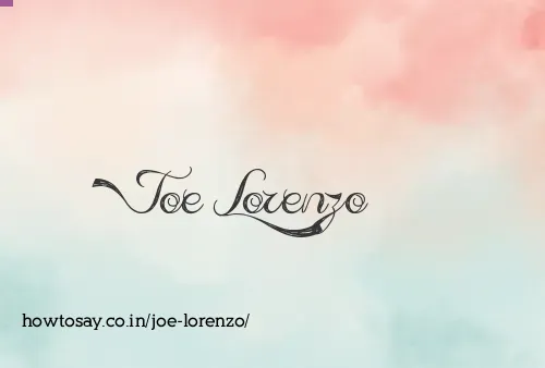 Joe Lorenzo