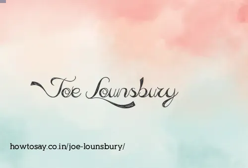 Joe Lounsbury