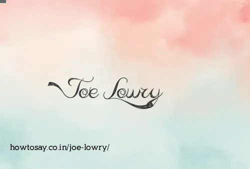 Joe Lowry