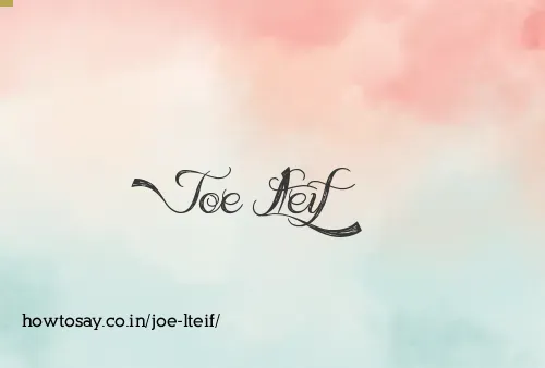 Joe Lteif