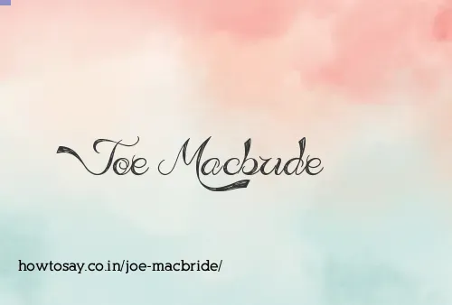 Joe Macbride
