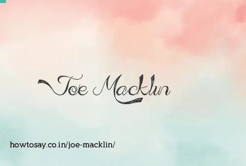 Joe Macklin