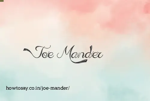 Joe Mander