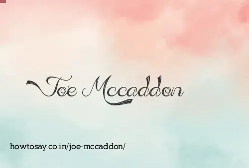 Joe Mccaddon