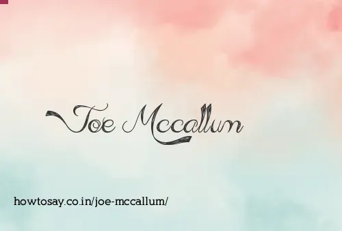 Joe Mccallum