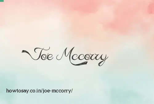 Joe Mccorry