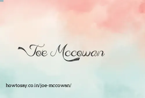 Joe Mccowan