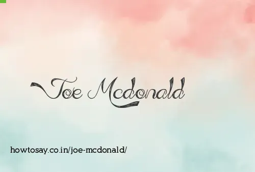 Joe Mcdonald
