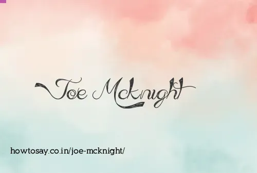 Joe Mcknight