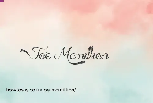 Joe Mcmillion